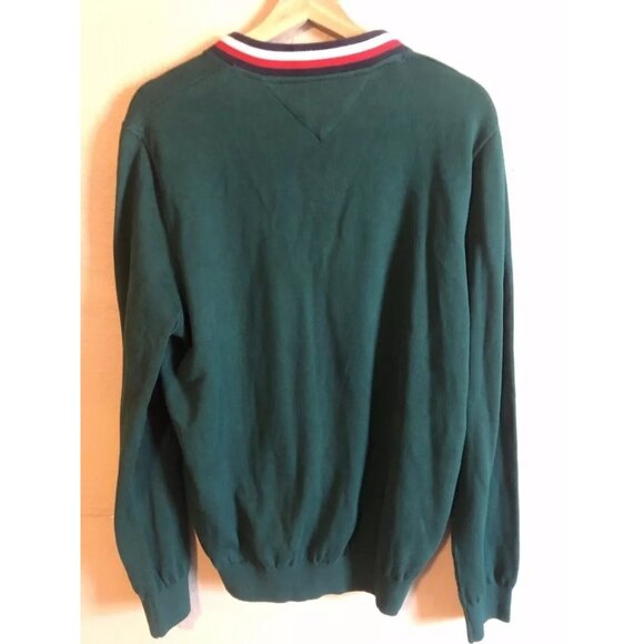 Tommy Hilfiger Logo Sweatshirt Men size L color green good condition Men - Picture 6 of 6